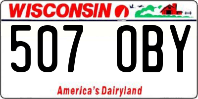WI license plate 507OBY
