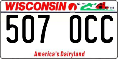 WI license plate 507OCC