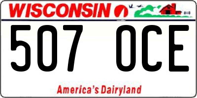 WI license plate 507OCE