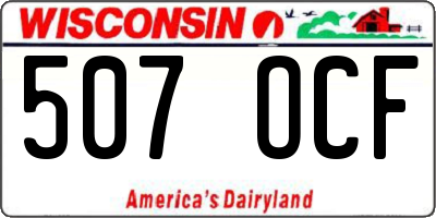 WI license plate 507OCF