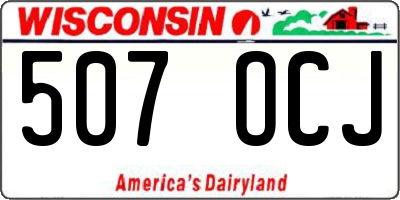 WI license plate 507OCJ