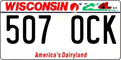 WI license plate 507OCK