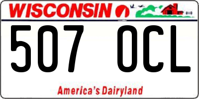 WI license plate 507OCL