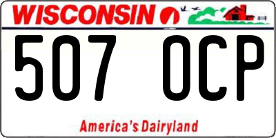 WI license plate 507OCP