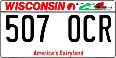 WI license plate 507OCR
