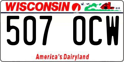 WI license plate 507OCW