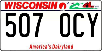 WI license plate 507OCY