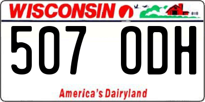 WI license plate 507ODH
