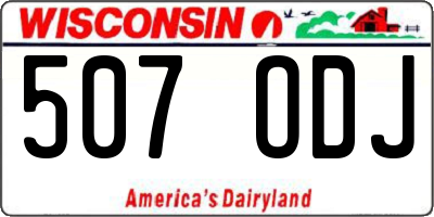 WI license plate 507ODJ