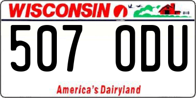 WI license plate 507ODU