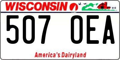 WI license plate 507OEA