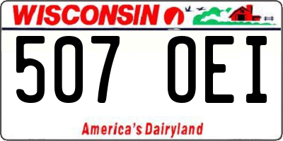WI license plate 507OEI