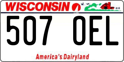 WI license plate 507OEL