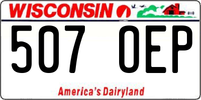 WI license plate 507OEP