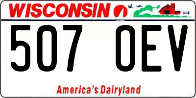 WI license plate 507OEV