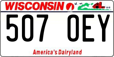 WI license plate 507OEY