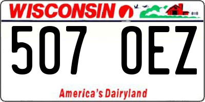WI license plate 507OEZ