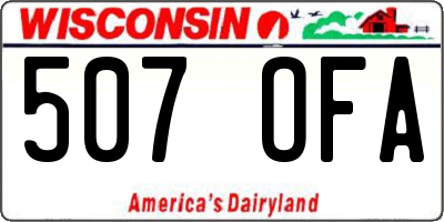 WI license plate 507OFA