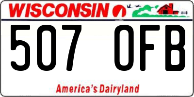 WI license plate 507OFB
