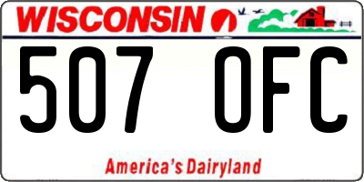 WI license plate 507OFC