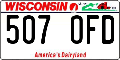 WI license plate 507OFD