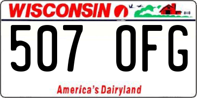 WI license plate 507OFG