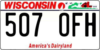 WI license plate 507OFH