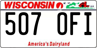 WI license plate 507OFI