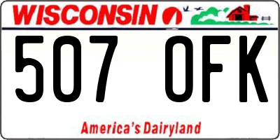 WI license plate 507OFK