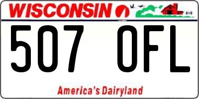 WI license plate 507OFL
