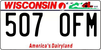 WI license plate 507OFM