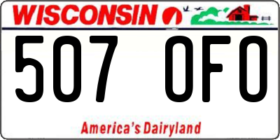 WI license plate 507OFO