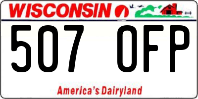 WI license plate 507OFP
