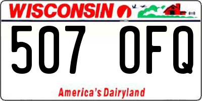 WI license plate 507OFQ