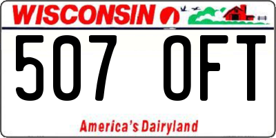 WI license plate 507OFT