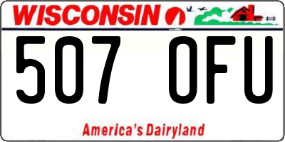 WI license plate 507OFU