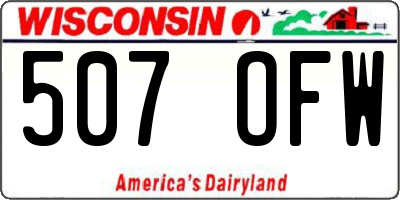 WI license plate 507OFW
