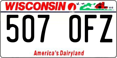 WI license plate 507OFZ