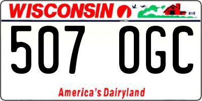 WI license plate 507OGC