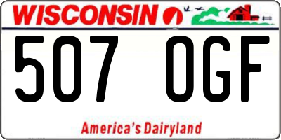 WI license plate 507OGF