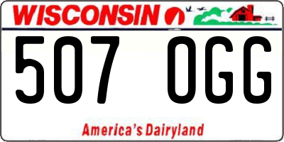 WI license plate 507OGG