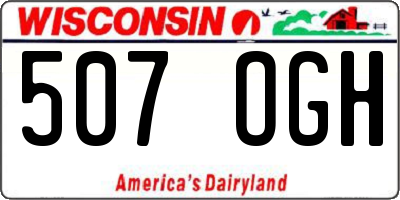 WI license plate 507OGH