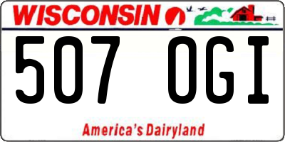 WI license plate 507OGI