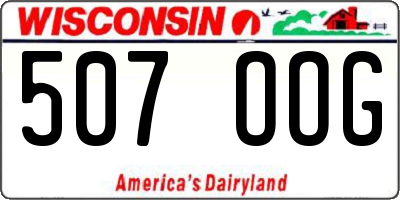 WI license plate 507OOG