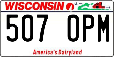 WI license plate 507OPM