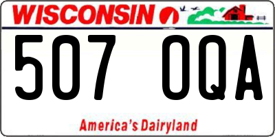 WI license plate 507OQA