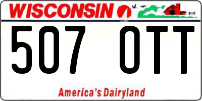 WI license plate 507OTT
