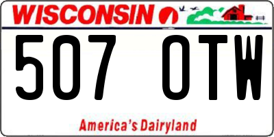 WI license plate 507OTW