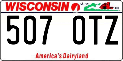 WI license plate 507OTZ