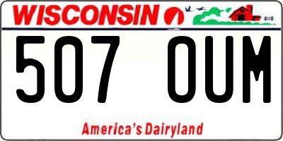 WI license plate 507OUM